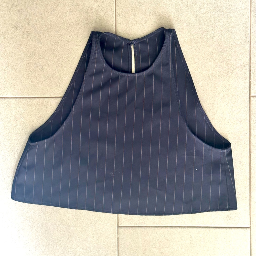American Apparel Pinstriped Crop Top